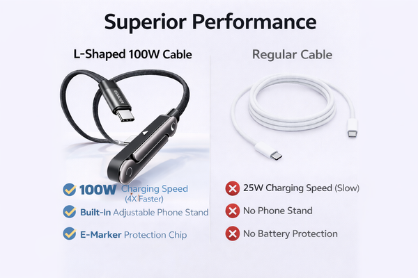 Elbowed FastCharge USB-C Slim Pro Cable