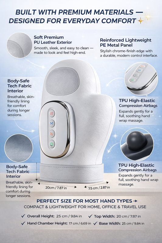 RelaxGrip Wireless Compression Hand Massager